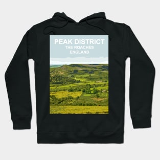 Peak District, The Roaches, Derbyshire Peak District. Travel poster Hoodie